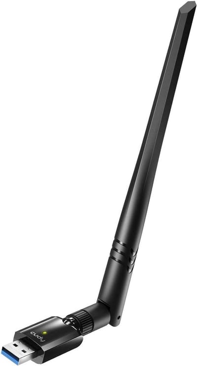 AC1300 Dual-band USB 3.0 WiFi Adapter – 867 Mbps op 5 GHz + 400 Mbps op 2,4 GHz – met 5dBi antennes – compatibel met Windows, macOS, Linux