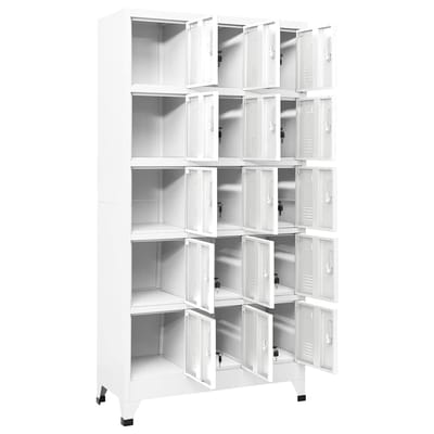vidaXL - Lockerkast - 90x40x180 - cm - staal - lichtgrijs