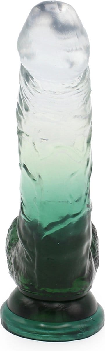 Kiotos Cox Color - Gekleurde Dildo 09 - 21,5 x 4,3 cm - Transparant/Groen