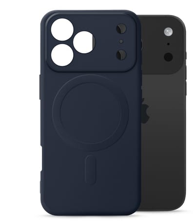 My Style Hoesje geschikt voor Apple iPhone 17 Pro MagSafe Telefoonhoesje Flexibel TPU | My Style Protective Flex Backcover | Geschikt voor MagSafe | Geschikt voor Draadloos Opladen met Magnetische Ring | Geschikt voor MagSafe Case - Midnight Blue |