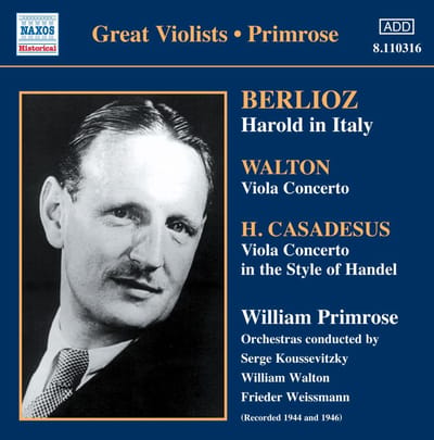 William Primrose - Harold In Italy | Viola Concerto (CD)