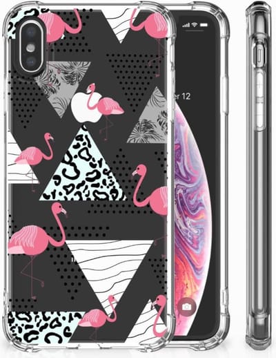 Apple iPhone X | Xs Case Anti-shock Flamingo Triangle