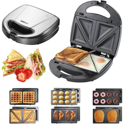 DailySupplies® Wafelijzer met Verwisselbare Platen - Tosti Apparaat - Contact Grill