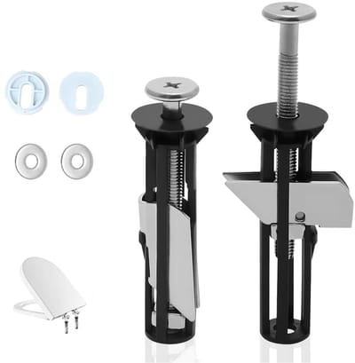 Toiletbril Schroevenset - WC Bril Bevestiging - Toilet Reparatie - Bovenmontage - 7.2 cm - Zwart