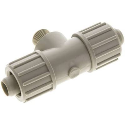 20x13mm En G3/8'' PP T-Vormige Knelfitting Met Buitendraad 10 Bar PVC En PA