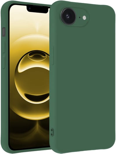 Hoesje - Geschikt voor Apple iPhone 16e - Sterk & Shockproof - Hoes Cover - Siliconen Case - Telefoonhoesjes - Donkergroen