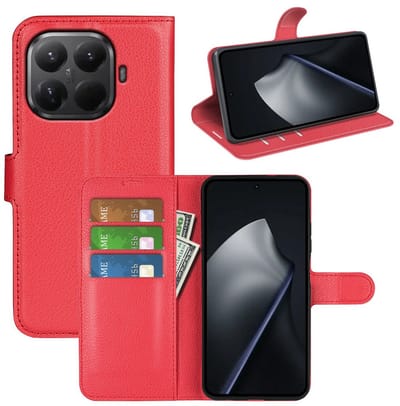 MobyDefend Hoesje - Geschikt voor Xiaomi 17T - Kunstleren Wallet Book Case (Sluiting Voorkant) - Rood
