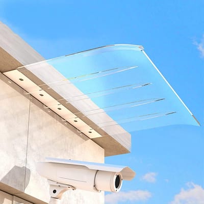 Regenluifel Voordeur - Buitenluifel Overkapping - Bescherming Buiten - Transparant Polycarbonaat - 40x200cm - Doorzichtig