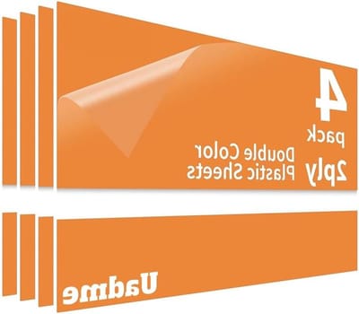 Graveerplaten Dubbel Kleur - Plastic Vellen - Borden Maken - Acryl Materiaal - 30x20cm - Oranje