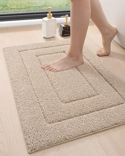 Zachte Absorberende Antislip Badkamermat 50 x 81 cm - Beige