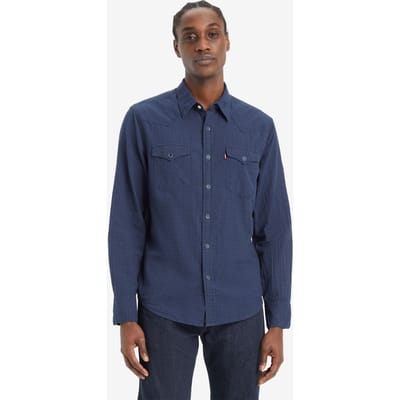 Levi's Barstow Standard Fit Western Shirt Maat: S | Casual Overhemden Outlet | Heren | Blauw
