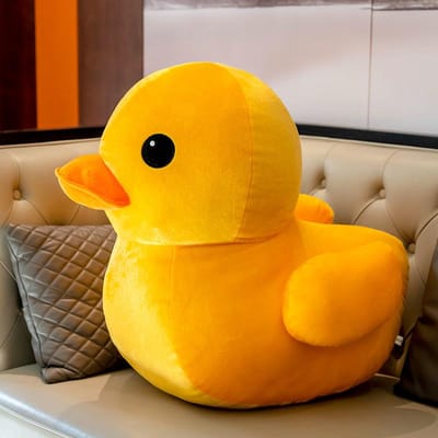 20-70cm Grote Maat Gele Pluizige Eend Pluche Speelgoed Slaapkussen Gevuld Speelgoed Eenden Pluche Speelgoed Huisdecoratie Kussen Kerst Kinderen Cadeau 20cm yellow