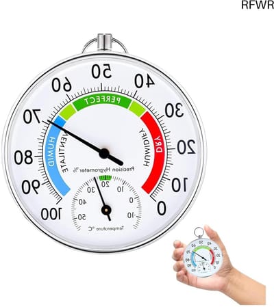 RFWR® 2-in-1 Analoge Thermo-Hygrometer voor Binnen en Buiten - Nauwkeurige Temperatuur- en Vochtigheidsmetingen