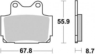 ap racing remblok voor motorfiets yamaha 600 fzs fazer 1998 tot 2003 achter nieuw