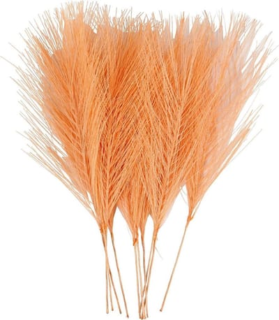 Creotime Kunstveren 15 X 8 Cm Polyester Oranje 10 Stuks
