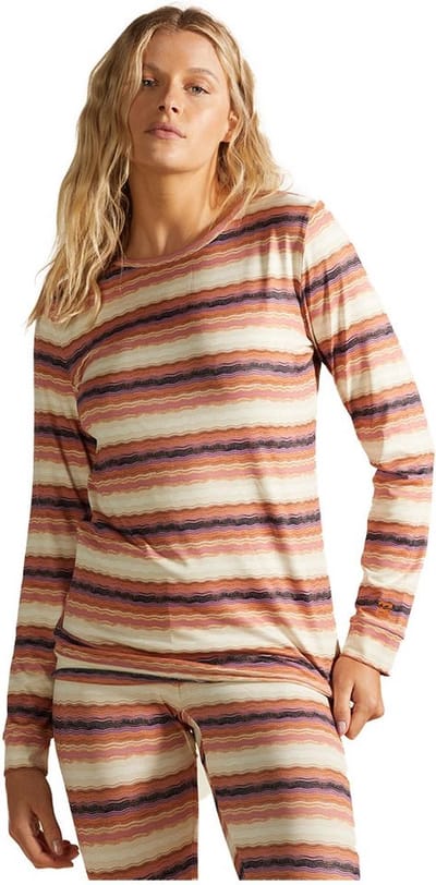 Billabong Warm Up Tech T-shirt Met Lange Mouwen Oranje M Vrouw