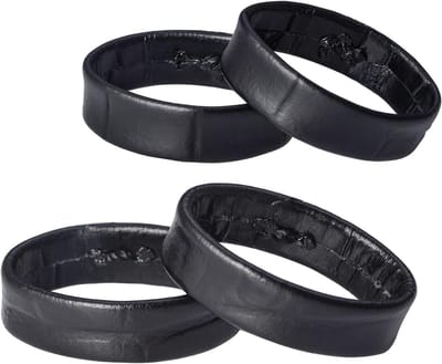 Leren Horlogebandjes met 4 Vervangringen voor 18mm, 20mm en 22mm Horloges, Zwart, Geschikt voor Diverse Horloges