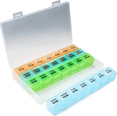WiseGoods Premium Pillendoosje 1 Maand - Pillen Organizer - Pillendoos - Pillendoosjes - Organizers Medicijnen - Organizer Wit
