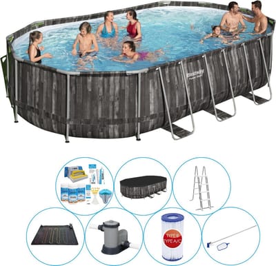Power Steel Ovaal 610x366x122 cm - Zwembad Deal