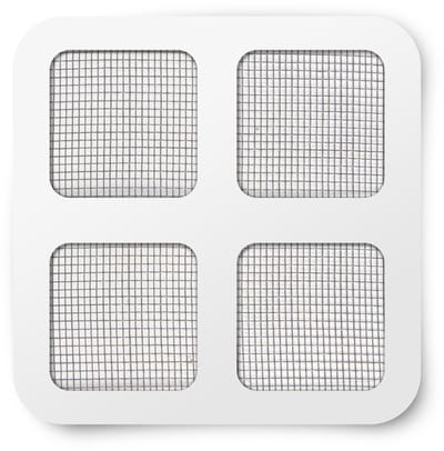 4x Vliegengordijn Muskietengaas Reparatie Patch – Zelfklevend – 10x10 Cm – Grijs – 4 Stuks – Geschikt Voor Horren, Insectengaas En Vliegengaas [11610GY]