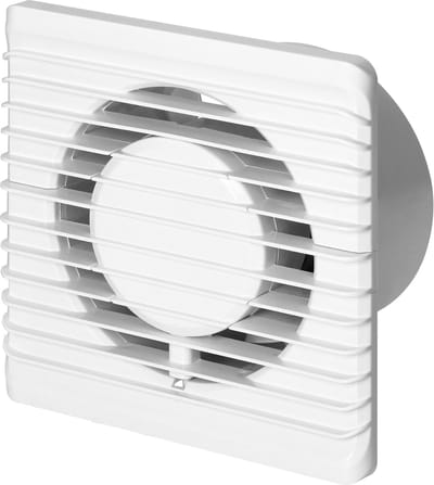 Orno Badkamerventilator 100mm, opbouw met timer en vochtigheid sensor