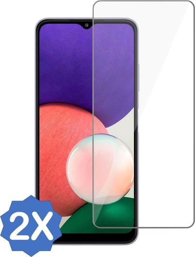 Screenprotector geschikt voor Samsung Galaxy A22 5G - Beschermglas Screen Protector Glas - 2 Stuks