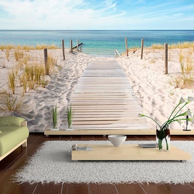 98cm X 70cm - Zelfklevend fotobehang - Vakantie aan het strand, 8 maten, premium print