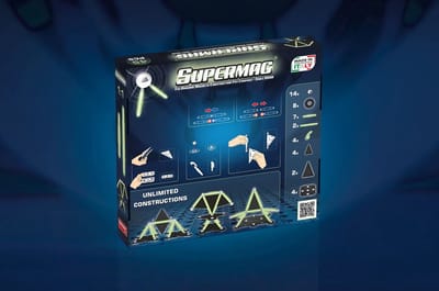 Supermag Glow in the Dark speelgoed - 45-delige set voor 5+ jaar
