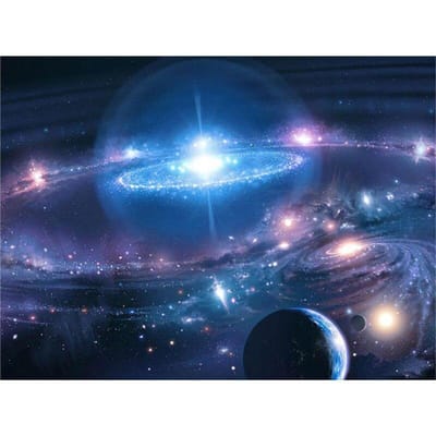 Diamant Schilderij Landschap Ruimte Ster DIY Diamant Borduurwerk Foto Van Strass Huisdecoratie 20X30CM blue