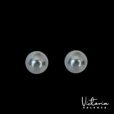 Victoria Valenza 925 Sterling Zilveren Oorbellen met Grijze Parels - Oorknoppen - 925 sterling zilver - Zilverkleurig - Parel oorbellen