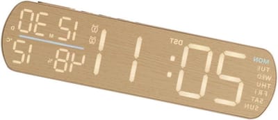 Digitale Wekker - Nachtkastje Klok - Slaapkamer Organisatie - Stille Beweging - N.v.t. - Houtnerf