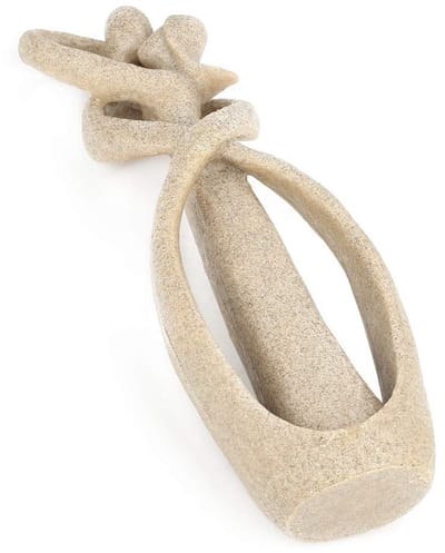 Dailygoods- Sculptuur Handgemaakt - Zandstenen Beeldje - Decoratie voor Binnen - Kunstwerk voor Collectie - Vintage Uiterlijk - 21,5 x 7 x 4,5 cm