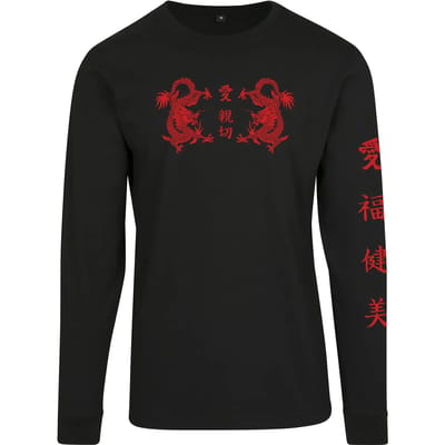 Mister Tee - Chinese Letters Longsleeve top - XS - Zwart