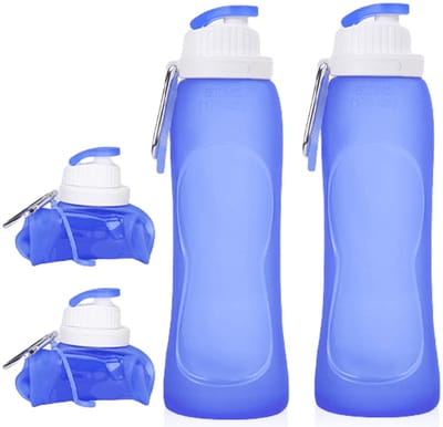 VT Goods - Opvouwbare drinkfles - Lekvrij - Ultralicht - Blauw - Herbruikbaar - Perfect voor wandelen en fitness