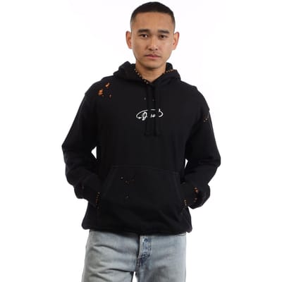 Diesel Heren S-Macs Katoenen Hoodie Relaxed Fit (Zwart)