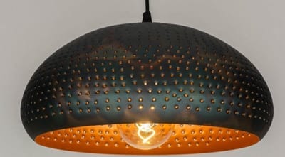 Lumidora Hanglamp 73061 - FORI - E27 - Zwart - Bruin - Koper - Meerkleurig - Metaal - ⌀ 40 cm