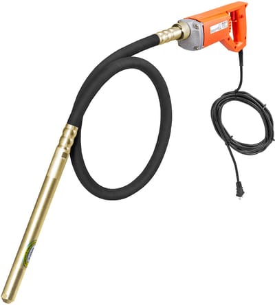 Hand-betontrilnaald, 960 W elektrische trilnaald 4000 t/min, elektrische betontrilnaald met 2 m schachtstaaf, draagbare potlood-betontrilnaald voor het verwijderen van luchtbellen en het mengen