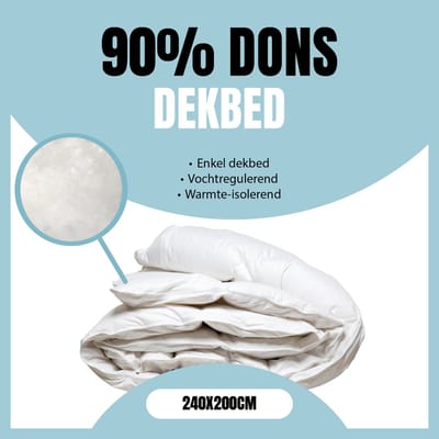 Eleganzzz All Year Donzen Dekbed Enkel - 240x200 cm - 90% Eendendons - Winterdekbed - All Year Dekbed Enkel - Donsdeken 240x200 - Lits Jumeaux - Dekbedden