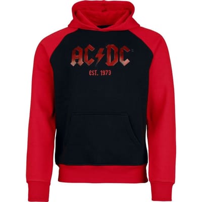 AC/DC Trui met capuchon - Logo - L tot XXL - voor Mannen - zwart-rood