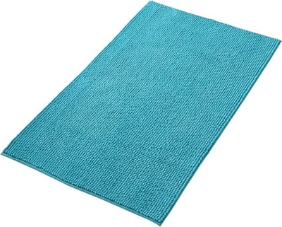 Badmat Antislip Chenille - Douchemat Vloerkleed - Badkamer Vloer - Super Absorberend Machine Wasbaar - 70x120cm - Turquoise