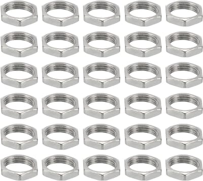 Dailygoods - PATIKIL M10 x 0,75 staal zeskantmoeren 60 stuks metrische schroefdraad verzinkt hardware moeren schroeven bouten apparaten bevestiging voor lampen machines onderhoud 2,6 mm hoogte