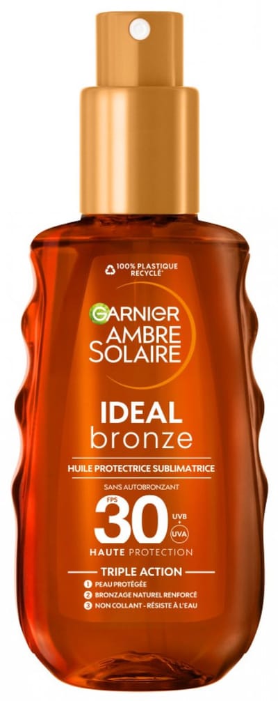 Garnier Ambre Solaire Ideal Bronze Beschermende Olie SPF30 – 150 ml - Luxueuze Zonbeschermingsolie mét Karitéboter