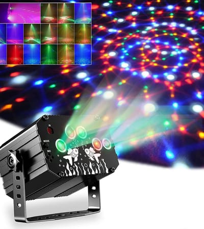 SVN® Feestverlichting - Discolamp - Beamz - Zwart - ‎9cm x 6cm x 7cm