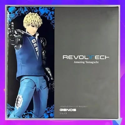 En Stock Figures d'Action Anime Genos Kaiyodo Revoltech Yamaguchi One Punch Man Figurine Modèle Articulé Mobile Statue GK Jouets pour Enfants WITH BOX black