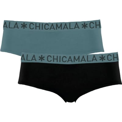 Chicamala – Dames Briefs – 2 Pack - Normale Lengte – Onderbroeken Dames – Lingerie – Dames Ondergoed – Kleding - 95% Katoen – Dames kleding