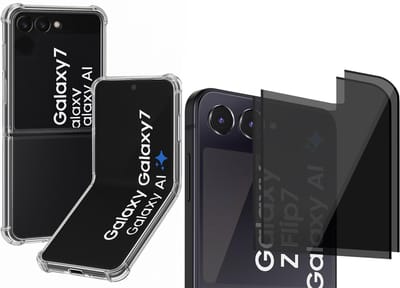 Hoesje geschikt voor Samsung Galaxy Z Flip 7 - 2x Privacy Screenprotector Volledig Dekkend Glas - Shockproof Transparant