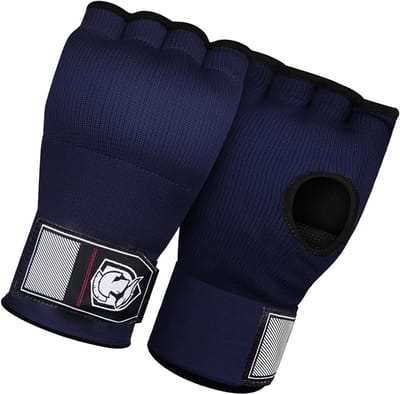 Boxhandschoenen met Halve Vinger - Handbandages Gel - Krachtige Stoten Maken - Schokabsorberend Gel - 69 cm Bandage - Blauw