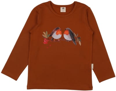 Walkiddy® Kinder Shirt – Jongens & Meisjes – Terracotta serie – Maat 110 – GOTS-gecertificeerd Biologisch Katoen
