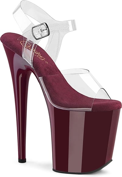 Pleaser - FLAMINGO808 Sandaal met enkelband, Paaldans schoenen - US 7 - 37 Shoes - Rood