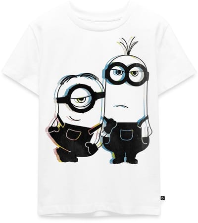 Minions Stuart En Kevin Glitch Premium T Shirt Kinderen